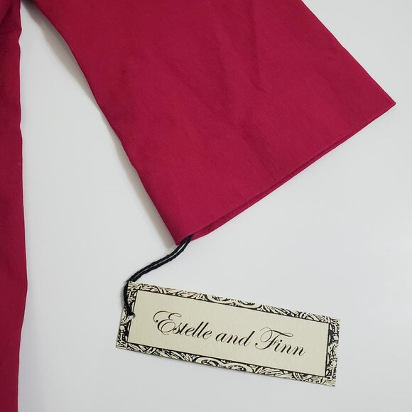 Estelle and Finn Womens Tunic Top Size 2 Magenta 3/4 Sleeve Stretch Lined - Picture 8 of 15